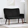 Dvitaškė sofa Juoda 115 x 61 x 87 cm Aksomas