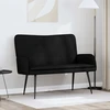 Dvitaškė sofa Juoda 115 x 61 x 87 cm Audinys