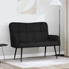 Dvitaškė sofa Juoda 115 x 61 x 87 cm Audinys
