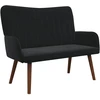 Dvitaškė sofa Juoda 115 x 61 x 87 cm Aksomas