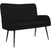 Dvitaškė sofa Juoda 115 x 61 x 87 cm Audinys
