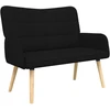 Dvitaškė sofa Juoda 115 x 61 x 87 cm Audinys