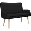 Dvitaškė sofa Juoda 115 x 61 x 87 cm Bouclé