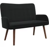 Dvitaškė sofa Juoda 115 x 61 x 87 cm Aksomas