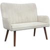 Dvitaškė sofa Kreminė 115 x 61 x 87 cm Aksomas