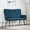 Dvitaškė sofa Mėlyna 115 x 61 x 87 cm Aksomas