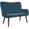 Dvitaškė sofa Mėlyna 115 x 61 x 87 cm Aksomas