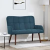 Dvitaškė sofa Mėlyna 115 x 61 x 87 cm Aksomas