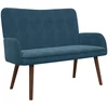Dvitaškė sofa Mėlyna 115 x 61 x 87 cm Aksomas