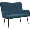 Dvitaškė sofa Mėlyna 115 x 61 x 87 cm Aksomas