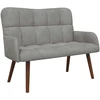 Dvitaškė sofa Šviesiai pilka 115 x 61 x 87 cm Aksomas