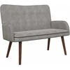 Dvitaškė sofa Šviesiai pilka 115 x 61 x 87 cm Aksomas