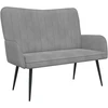 Dvitaškė sofa Šviesiai pilka 115 x 61 x 87 cm Aksomas