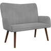 Dvitaškė sofa Šviesiai pilka 115 x 61 x 87 cm Aksomas