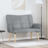 Dvitaškė sofa Šviesiai pilka 115 x 61 x 87 cm Audinys