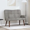 Dvitaškė sofa Šviesiai pilka 115 x 61 x 87 cm Aksomas