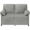 Dvitaškė sofa Šviesiai pilka 138 x 83 x 95 cm Aksomas