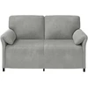Dvitaškė sofa Šviesiai pilka 158 x 83 x 95 cm Aksomas