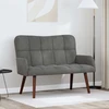 Dvitaškė sofa Tamsiai pilka 115 x 61 x 87 cm Aksomas