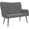 Dvitaškė sofa Tamsiai pilka 115 x 61 x 87 cm Aksomas