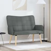 Dvitaškė sofa Tamsiai pilka 115 x 61 x 87 cm Audinys