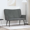 Dvitaškė sofa Tamsiai pilka 115 x 61 x 87 cm Aksomas
