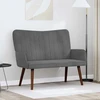 Dvitaškė sofa Tamsiai pilka 115 x 61 x 87 cm Aksomas