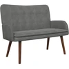 Dvitaškė sofa Tamsiai pilka 115 x 61 x 87 cm Aksomas