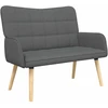 Dvitaškė sofa Tamsiai pilka 115 x 61 x 87 cm Audinys