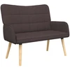 Dvitaškė sofa Tamsiai rudas 115 x 61 x 87 cm Audinys