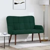 Dvitaškė sofa Tamsiai žalia 115 x 61 x 87 cm Aksomas