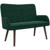 Dvitaškė sofa Tamsiai žalia 115 x 61 x 87 cm Aksomas