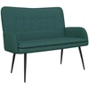Dvitaškė sofa Tamsiai žalia 115 x 61 x 87 cm Audinys