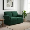 Dvitaškė sofa Tamsiai žalia 138 x 83 x 95 cm Aksomas