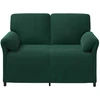 Dvitaškė sofa Tamsiai žalia 138 x 83 x 95 cm Aksomas
