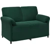 Dvitaškė sofa Tamsiai žalia 138 x 83 x 95 cm Aksomas