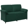 Dvitaškė sofa Tamsiai žalia 158 x 83 x 95 cm Aksomas