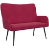Dvitaškė sofa Vyno raudona 115 x 61 x 87 cm Aksomas