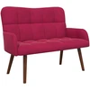 Dvitaškė sofa Vyno raudona 115 x 61 x 87 cm Aksomas