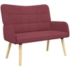 Dvitaškė sofa Vyno raudona 115 x 61 x 87 cm Audinys
