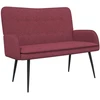 Dvitaškė sofa Vyno raudona 115 x 61 x 87 cm Audinys