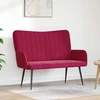 Dvitaškė sofa Vyno raudona 115 x 61 x 87 cm Aksomas