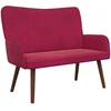 Dvitaškė sofa Vyno raudona 115 x 61 x 87 cm Aksomas