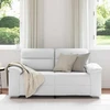 Dvivietė sofa, balta, 160x81x84 cm, dirbtinė oda