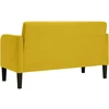 Dvivietė sofa, geltona, 109 cm, aksomas