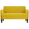Dvivietė sofa, geltona, 109 cm, aksomas