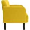 Dvivietė sofa, geltona, 109 cm, aksomas