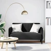Dvivietė sofa, juoda, 109 cm, aksomas