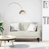 Dvivietė sofa, kreminės spalvos, 111 cm, aksominė