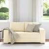 Dvivietė sofa, kreminės spalvos, 160x77x82 cm, velvetas, audinys